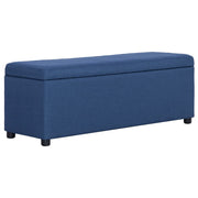 Opbergbankje 116 cm polyester blauw