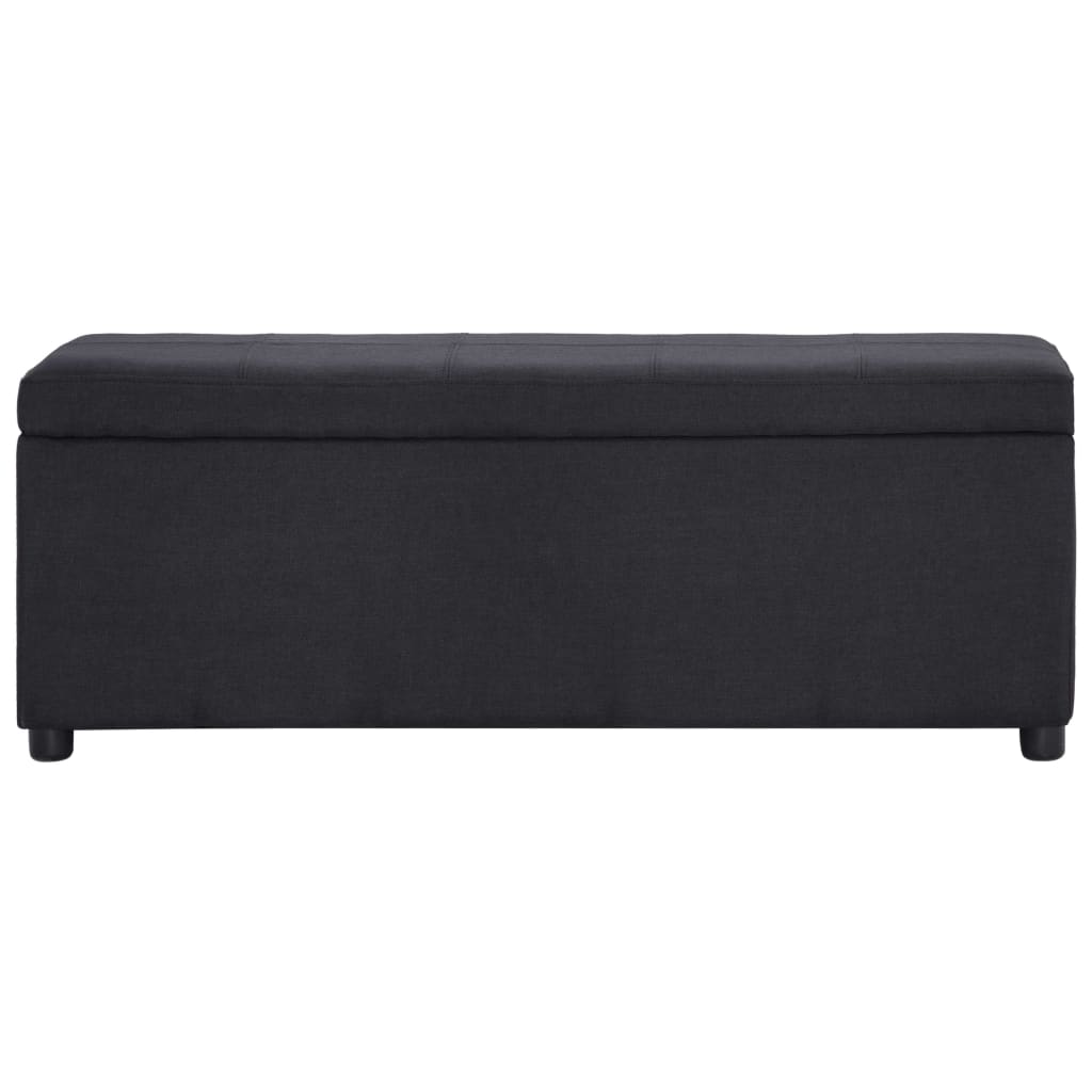 Bankje Met Opbergvak 116 Cm Polyester Zwart