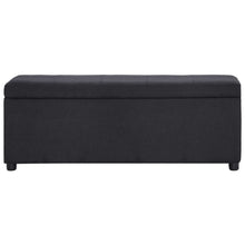 Bankje Met Opbergvak 116 Cm Polyester Zwart