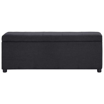 Bankje Met Opbergvak 116 Cm Polyester Zwart