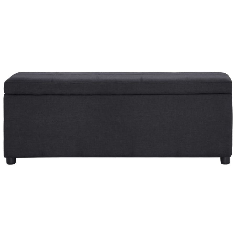 Bankje Met Opbergvak 116 Cm Polyester Zwart