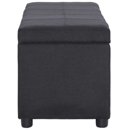 Bankje Met Opbergvak 116 Cm Polyester Zwart