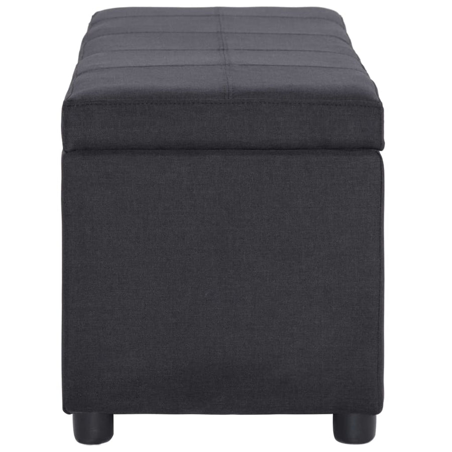Bankje Met Opbergvak 116 Cm Polyester Zwart