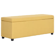 Opbergbankje 116 cm polyester geel