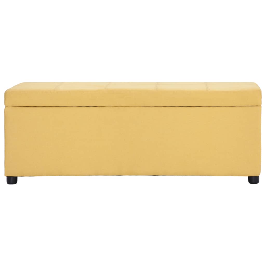 Bankje Met Opbergvak 116 Cm Polyester Geel