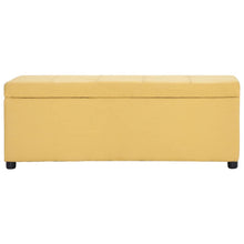 Bankje Met Opbergvak 116 Cm Polyester Geel
