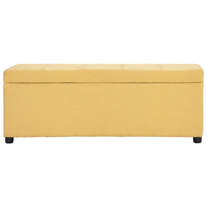 Bankje Met Opbergvak 116 Cm Polyester Geel