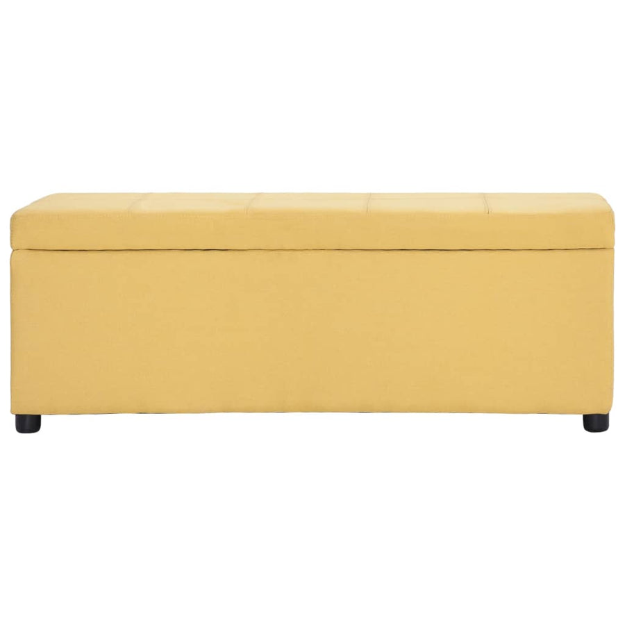 Bankje Met Opbergvak 116 Cm Polyester Geel