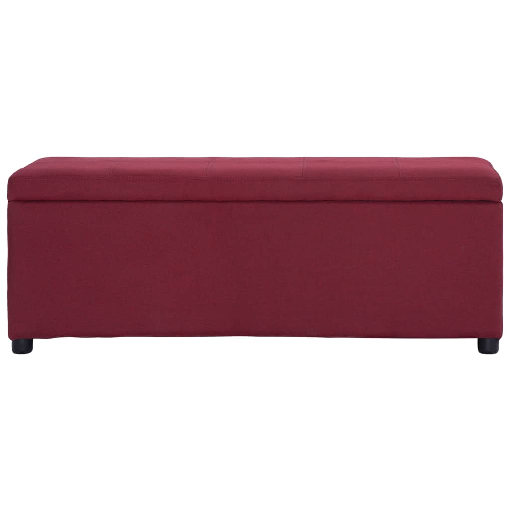 Bankje Met Opbergvak 116 Cm Polyester Wijnrood