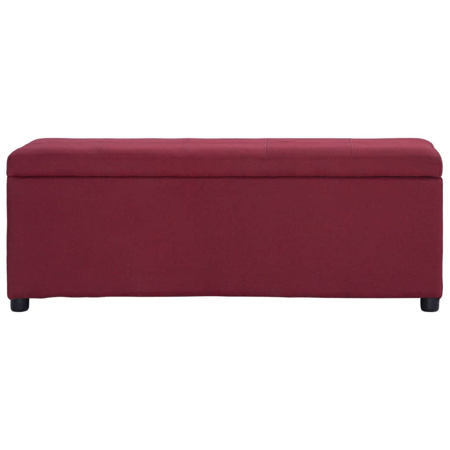 Bankje Met Opbergvak 116 Cm Polyester Wijnrood