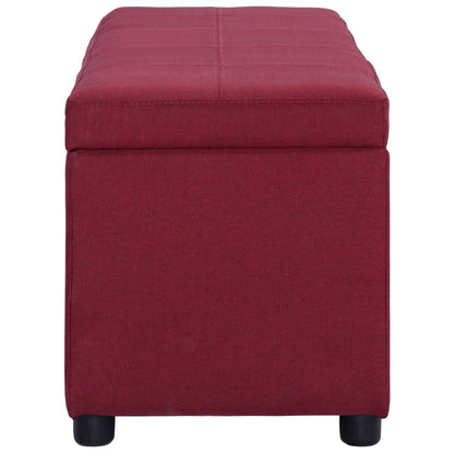Bankje Met Opbergvak 116 Cm Polyester Wijnrood