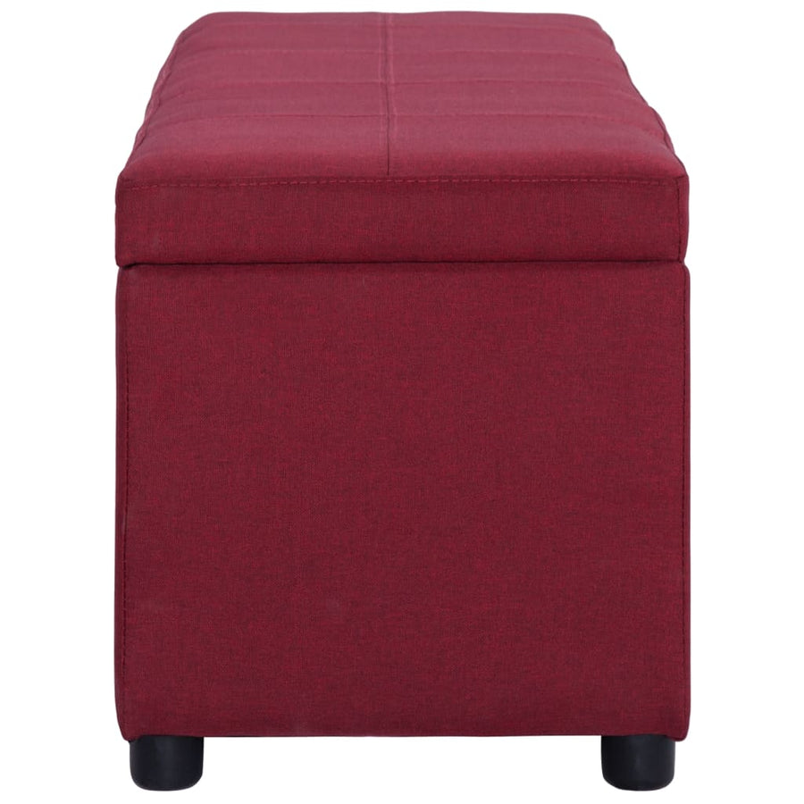 Bankje Met Opbergvak 116 Cm Polyester Wijnrood