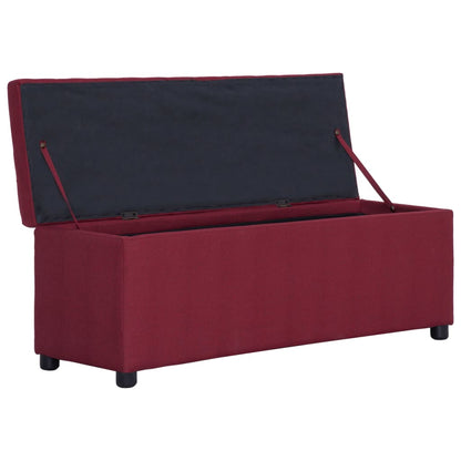 Bankje Met Opbergvak 116 Cm Polyester Wijnrood
