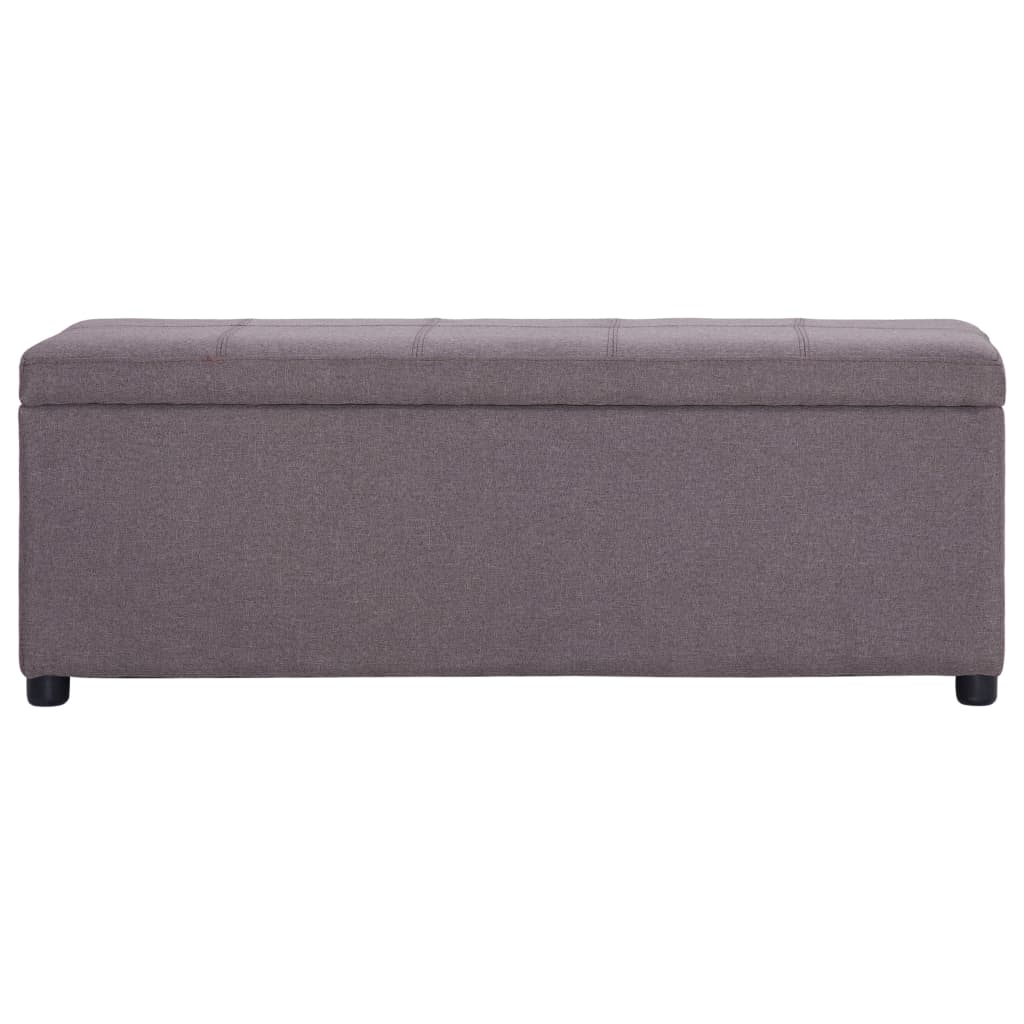 Bankje Met Opbergvak 116 Cm Polyester Taupe