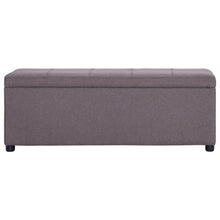 Bankje Met Opbergvak 116 Cm Polyester Taupe