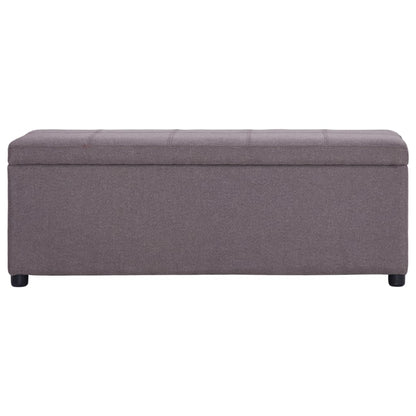 Bankje Met Opbergvak 116 Cm Polyester Taupe