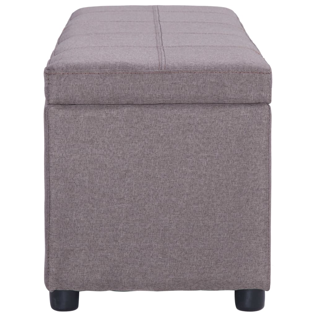 Bankje Met Opbergvak 116 Cm Polyester Taupe