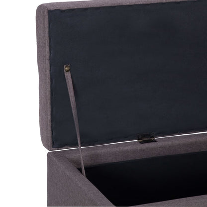 Bankje Met Opbergvak 116 Cm Polyester Taupe