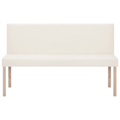 Bankje 139,5 Cm Kunstleer Crème
