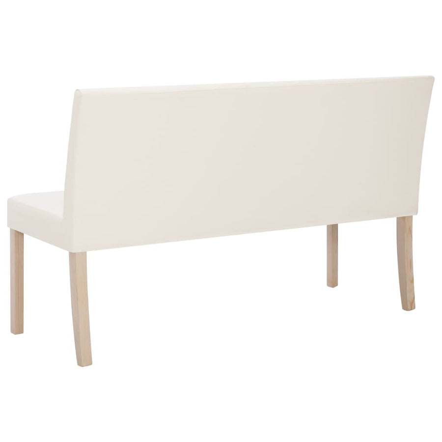 Bankje 139,5 Cm Kunstleer Crème