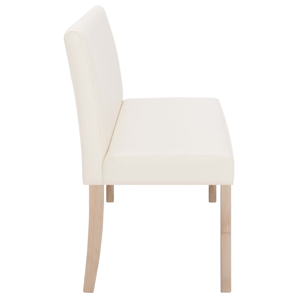 Bankje 139,5 Cm Kunstleer Crème
