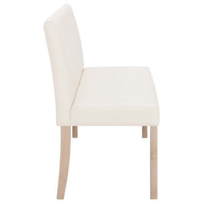 Bankje 139,5 Cm Kunstleer Crème