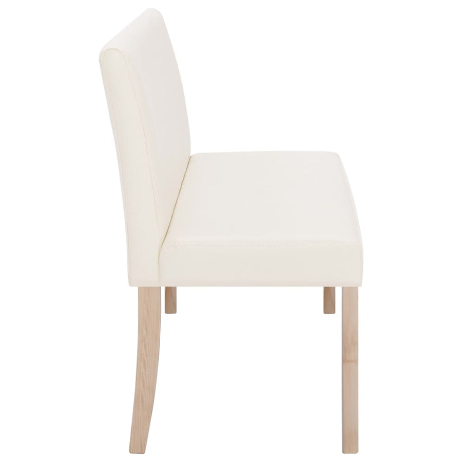 Bankje 139,5 Cm Kunstleer Crème