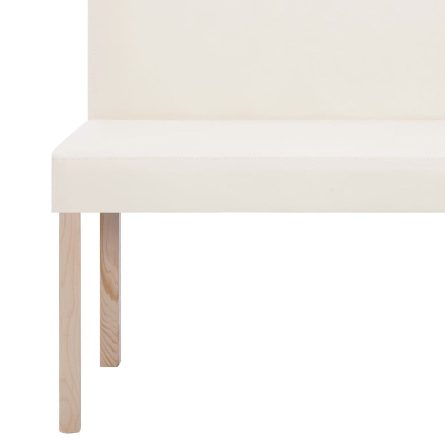 Bankje 139,5 Cm Kunstleer Crème