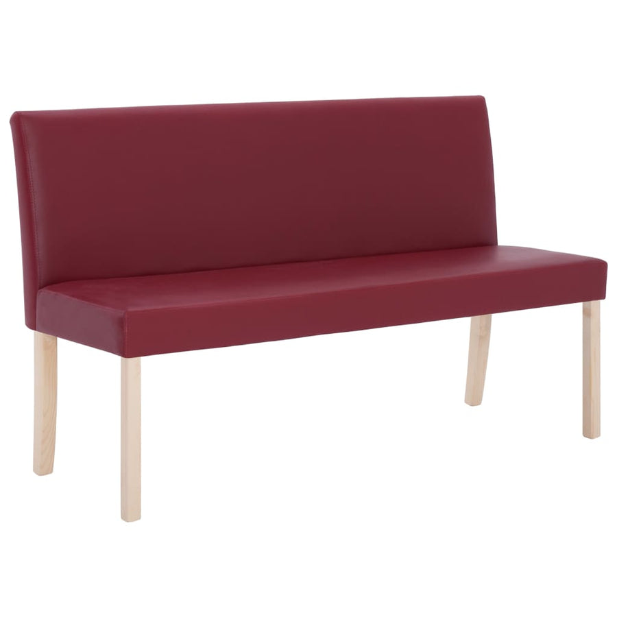 Bankje 139,5 Cm Kunstleer Wijn Rood