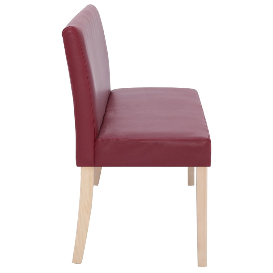 Bankje 139,5 Cm Kunstleer Wijn Rood