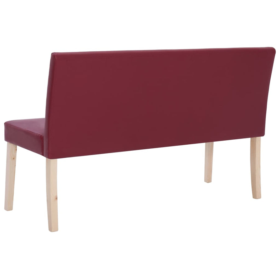 Bankje 139,5 Cm Kunstleer Wijn Rood