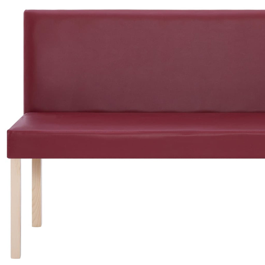 Bankje 139,5 Cm Kunstleer Wijn Rood