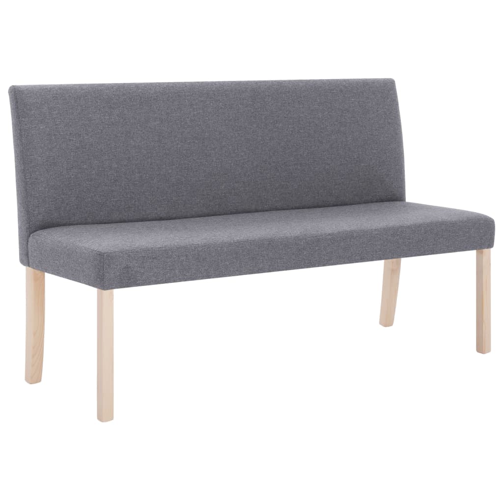 Bankje 139,5 Cm Polyester Lichtgrijs