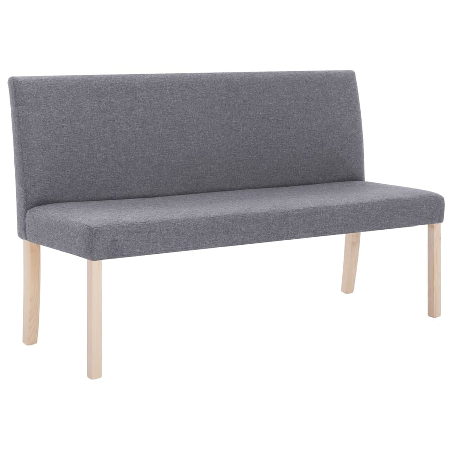Bankje 139,5 Cm Polyester Lichtgrijs