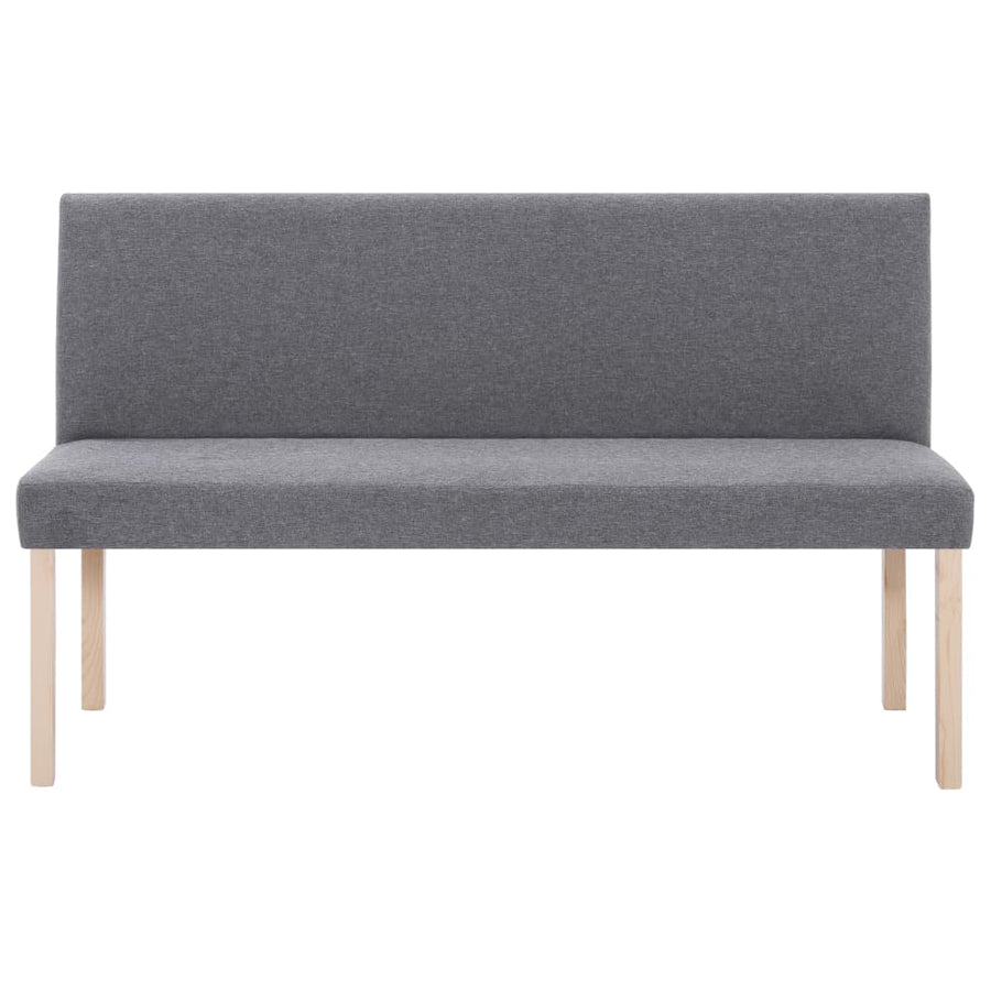 Bankje 139,5 Cm Polyester Lichtgrijs