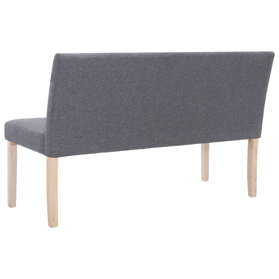 Bankje 139,5 Cm Polyester Lichtgrijs
