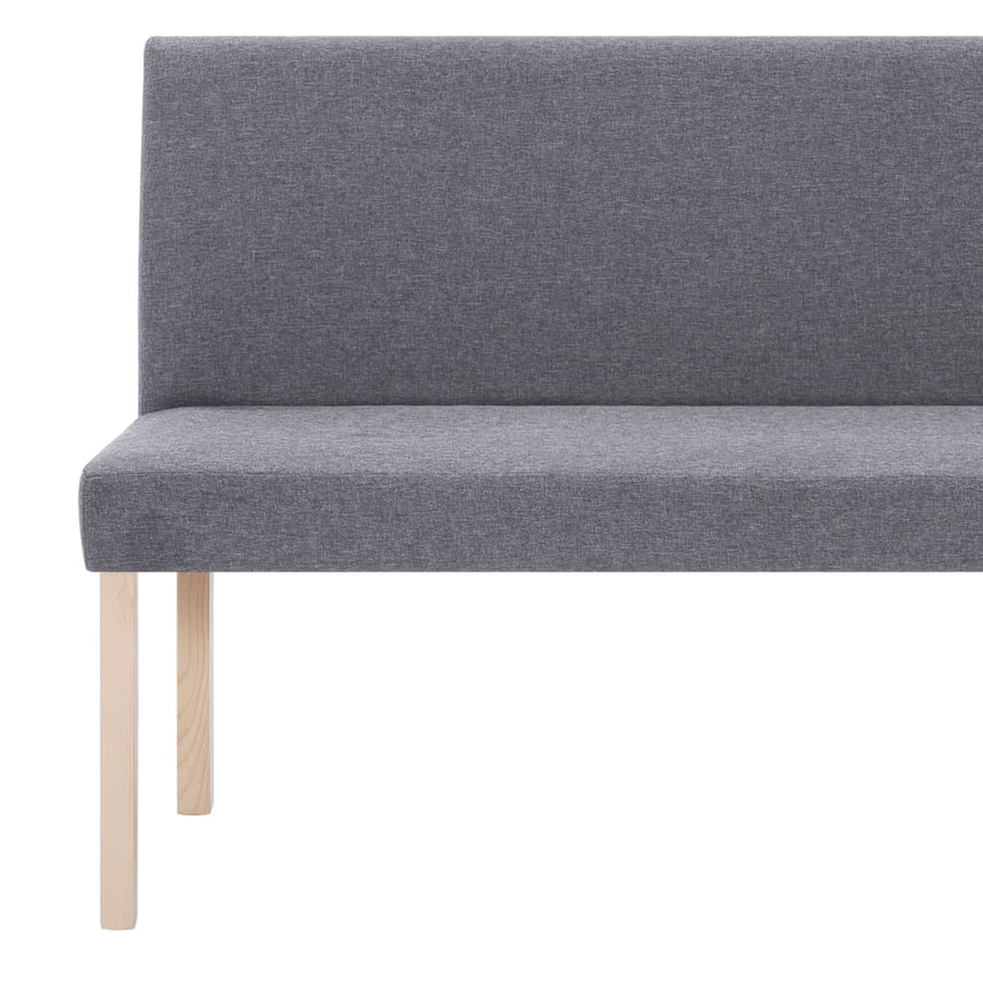 Bankje 139,5 Cm Polyester Lichtgrijs
