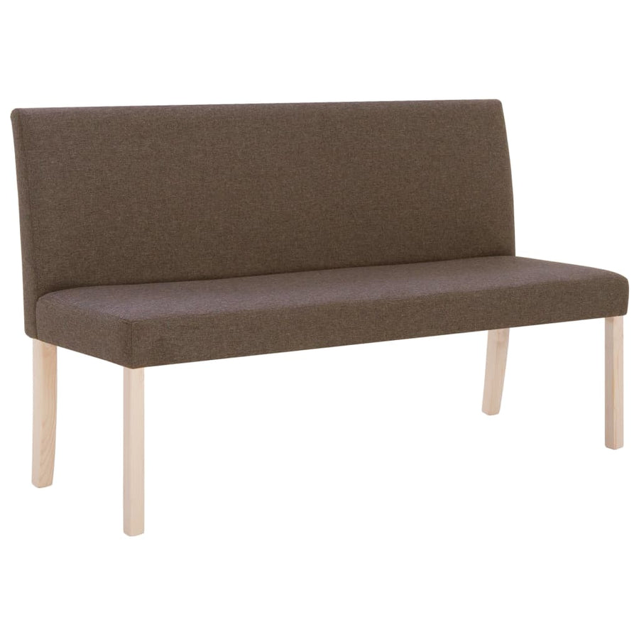 Bankje 139,5 cm polyester bruin Bruin