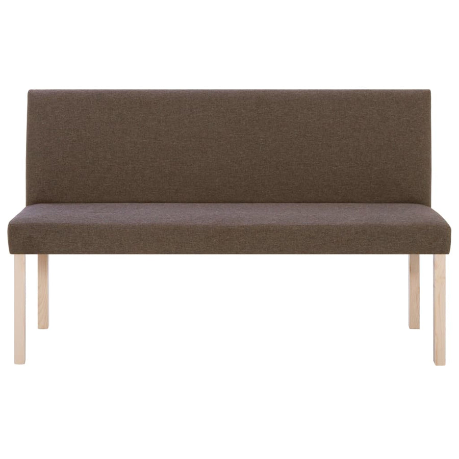 Bankje 139,5 cm polyester bruin Bruin