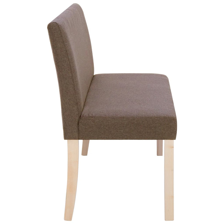 Bankje 139,5 cm polyester bruin Bruin