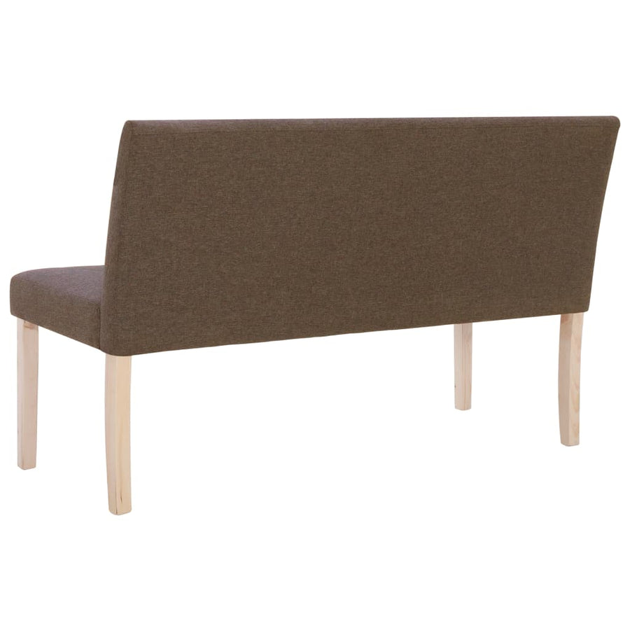 Bankje 139,5 cm polyester bruin Bruin