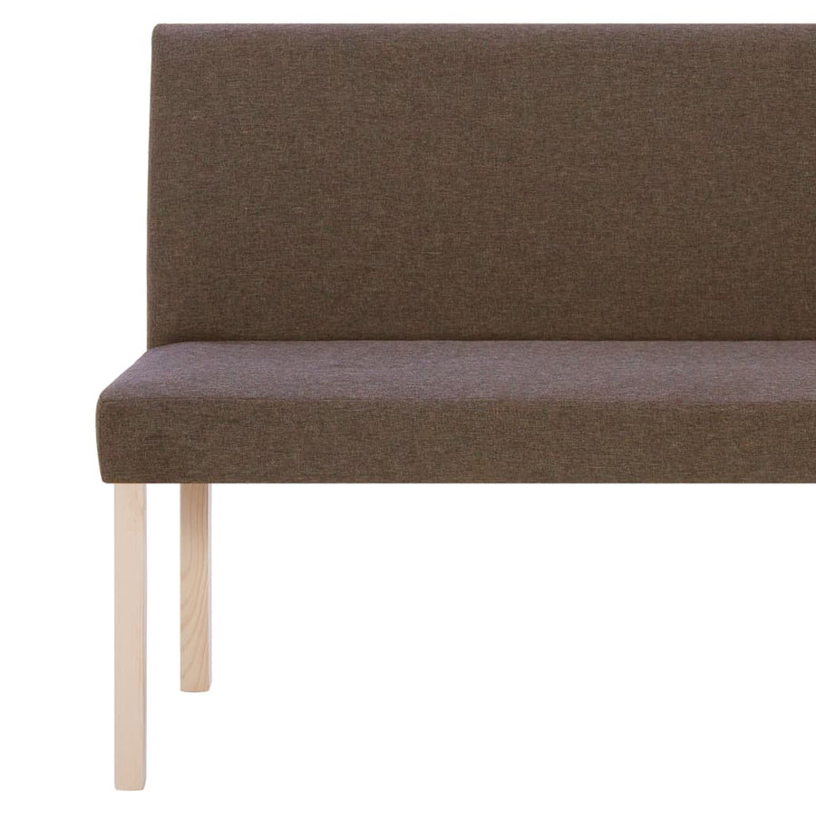 Bankje 139,5 cm polyester bruin Bruin