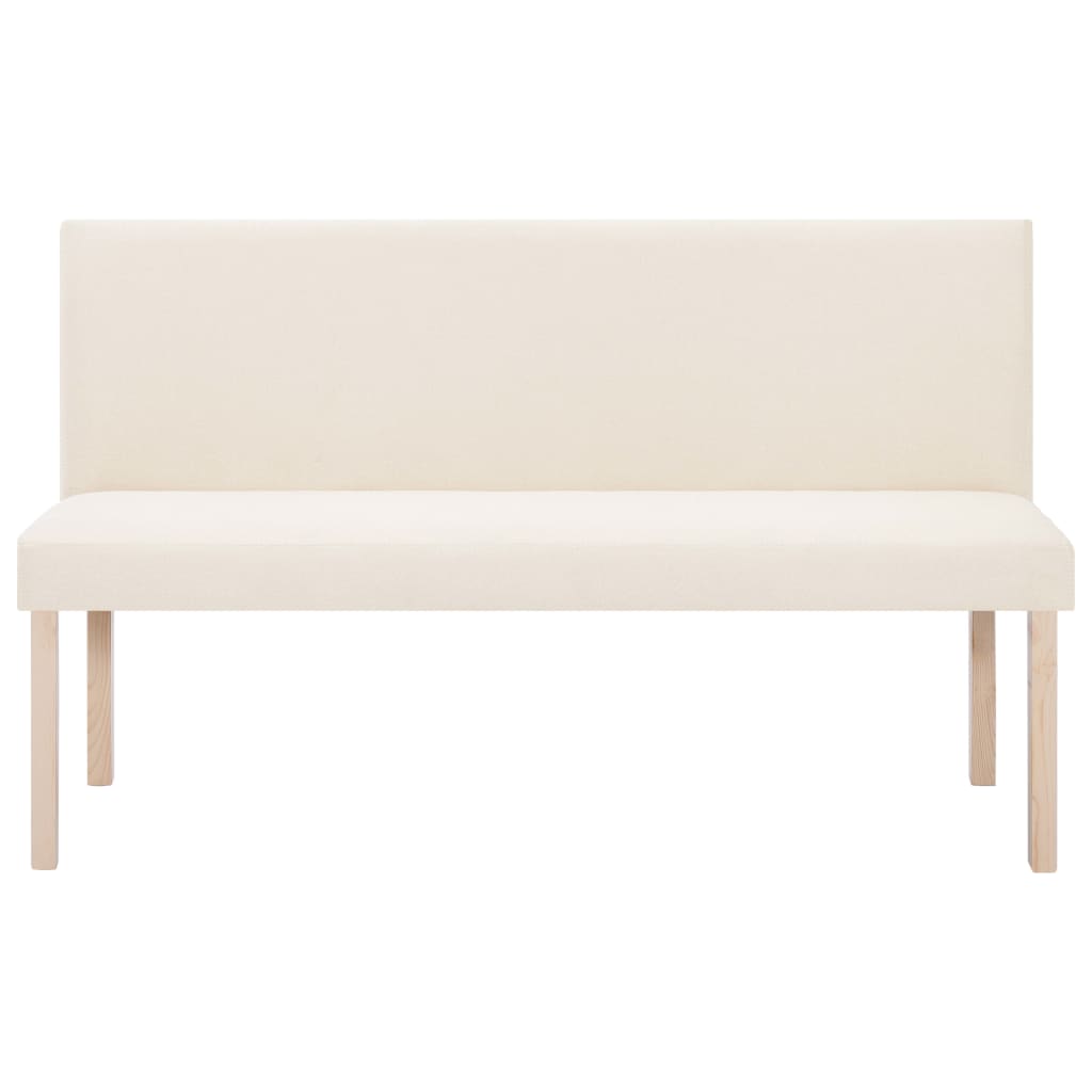 Bankje 139,5 Cm Polyester Crème