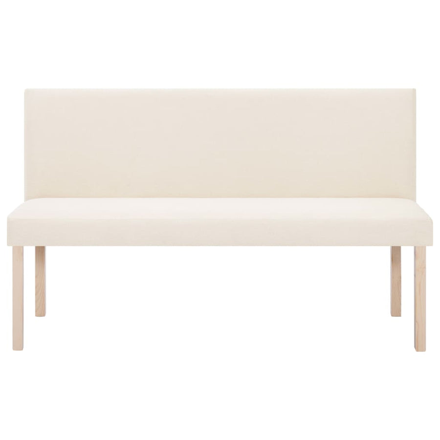 Bankje 139,5 Cm Polyester Crème