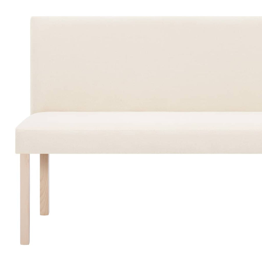 Bankje 139,5 Cm Polyester Crème
