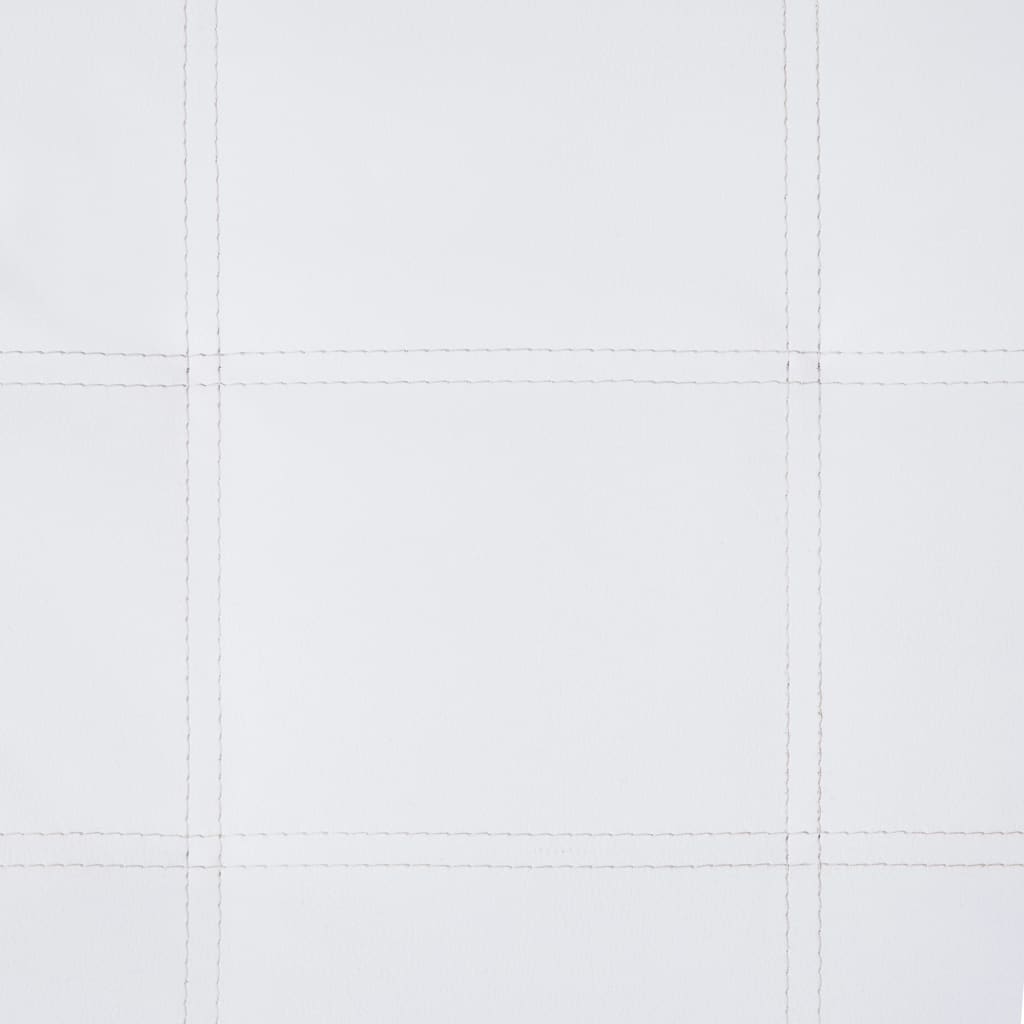 Massage Chaise Longue Met Kussen Kunstleer Wit