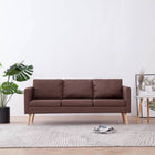 Driezitsbank stof bruin 168x70x73 cm
