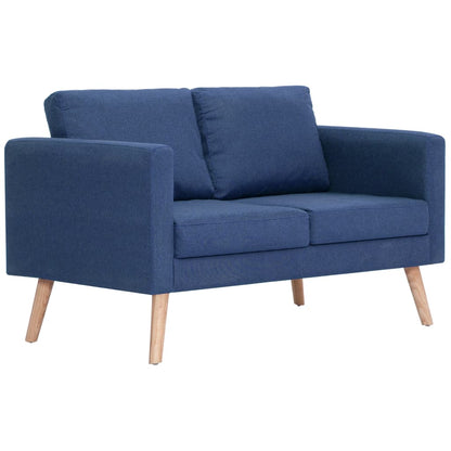 Stof Blauw Tweezitsbank
