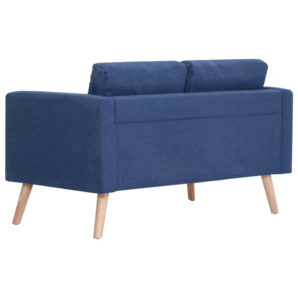 Stof Blauw Tweezitsbank