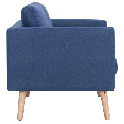Stof Blauw Driezitsbank